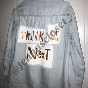 Ariana Grande Hand Painted Denim Shirt